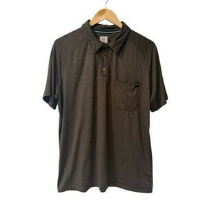 Flylow Shirt Mens Large Lopez Short Sleeve Polo Stretch Casual Outdoor Hiking